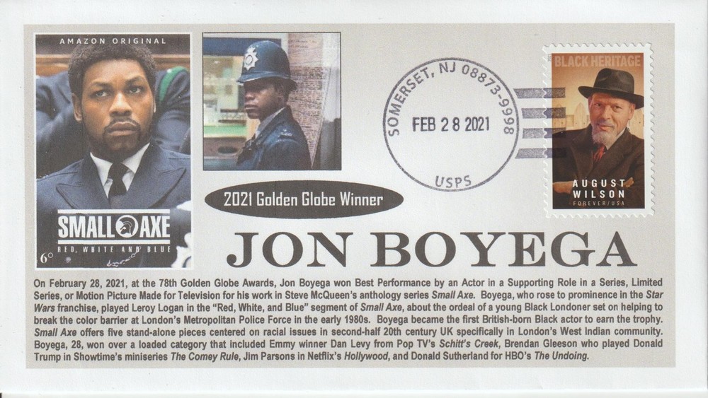 6° Cachets Jon Boyega Golden Globe Winner 2021 Small Axe