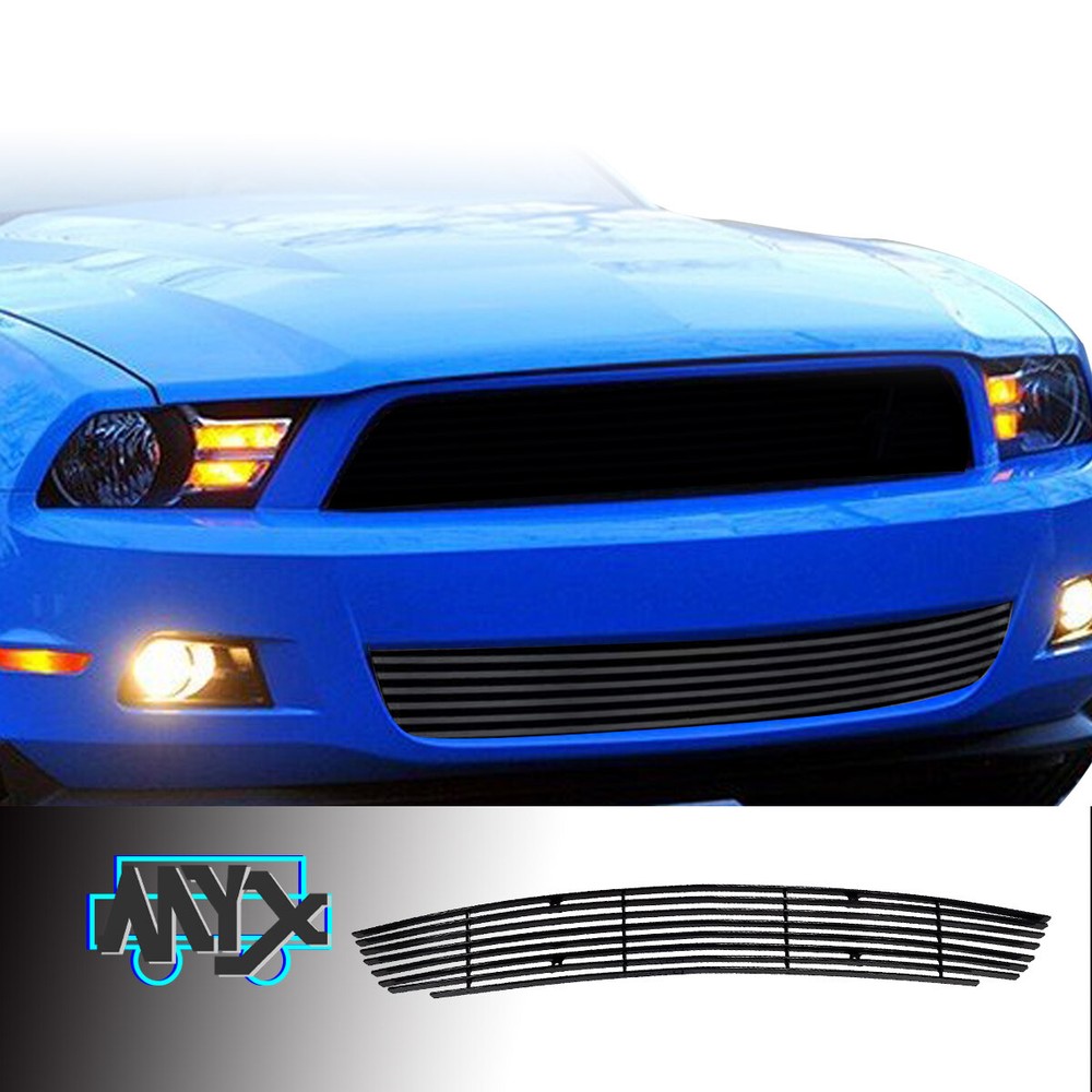Black Grill For 2010 2011 2012 Ford Mustang Front Bumper Billet Grille Insert
