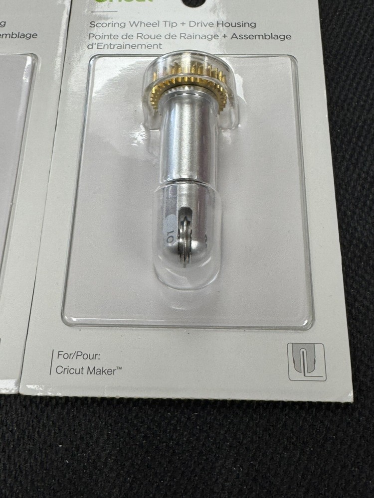 2 Cricut 2005101 Single Scoring Wheel Tip with Housing Maker Tool