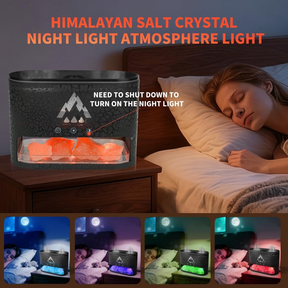 Essential Oil Diffuser 250ML, Aromatherapy Diffuser with Himalayan Pink Salt ...