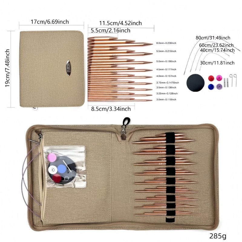 Interchangeable Circular Knitting Needle Handmade Tool for DIY Sweater Project