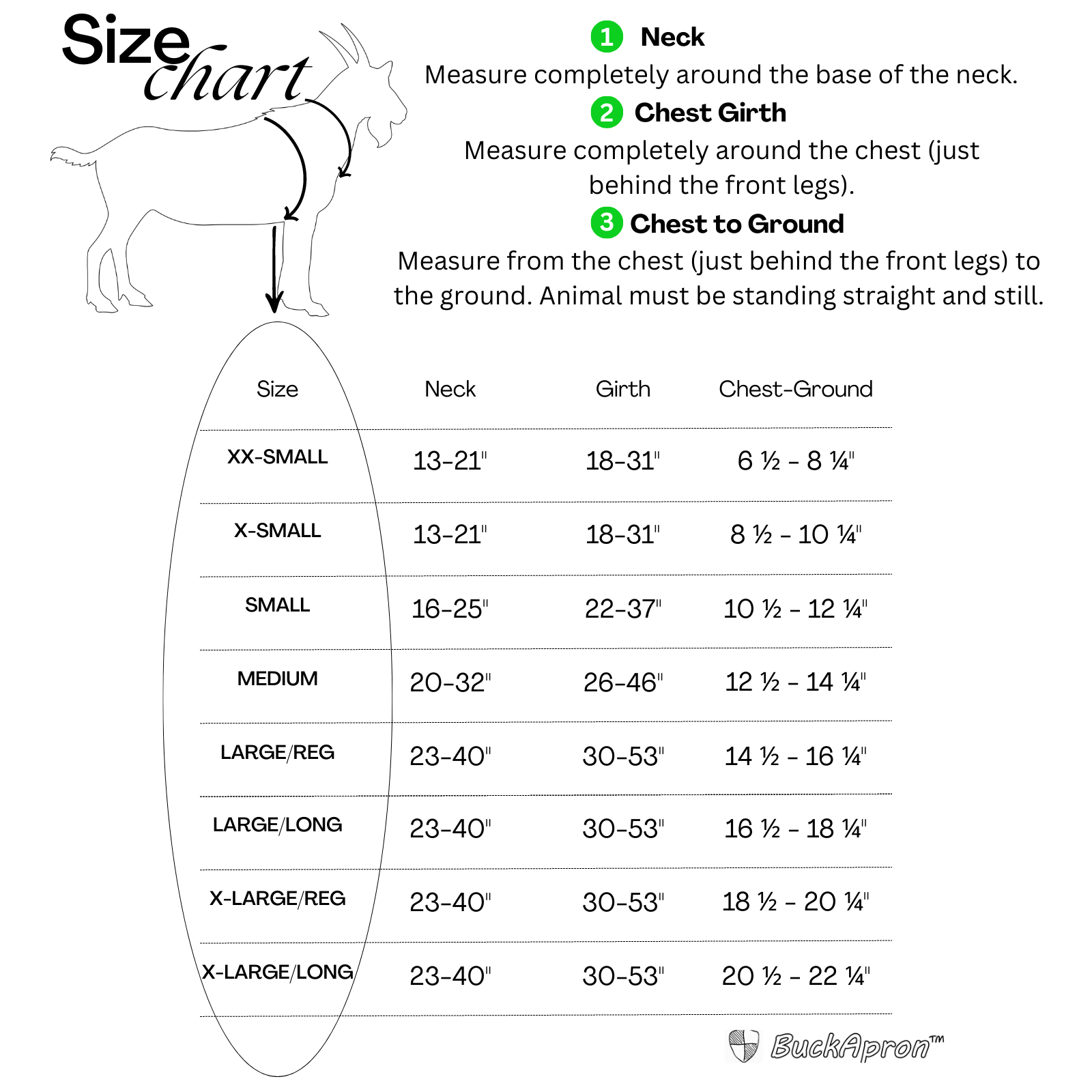 Anti Mating Anti Breeding OLOR Buck Apron™ with Harness - Goats/Sheep LG REG