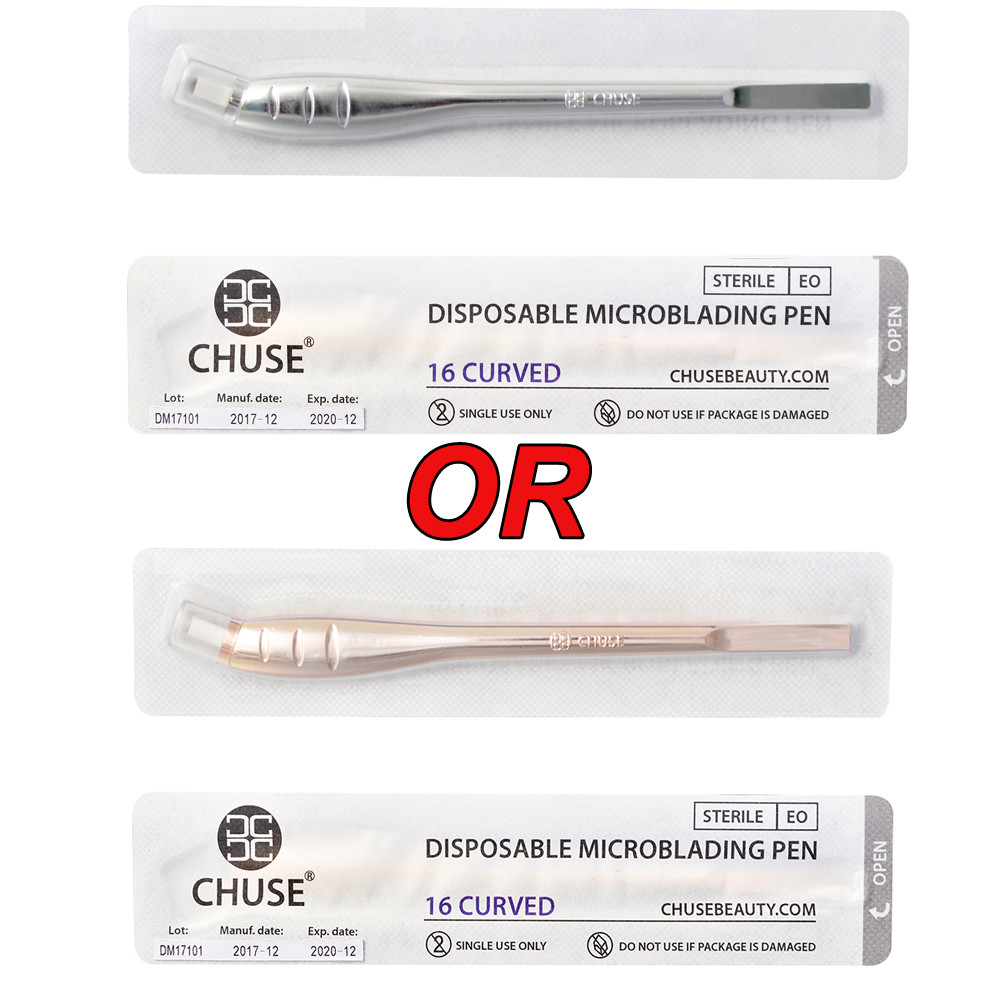 CHUSE 5pcs Microblading Pen Eyebrows Manual Tattoo Micro Blades SPMU Sterilized