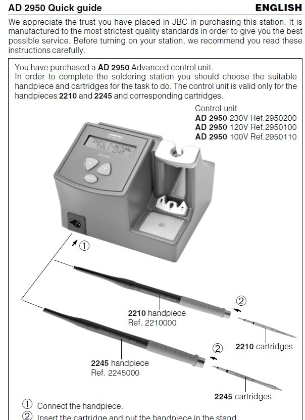 JBC AD 2950 Control Unit Ref 2950100