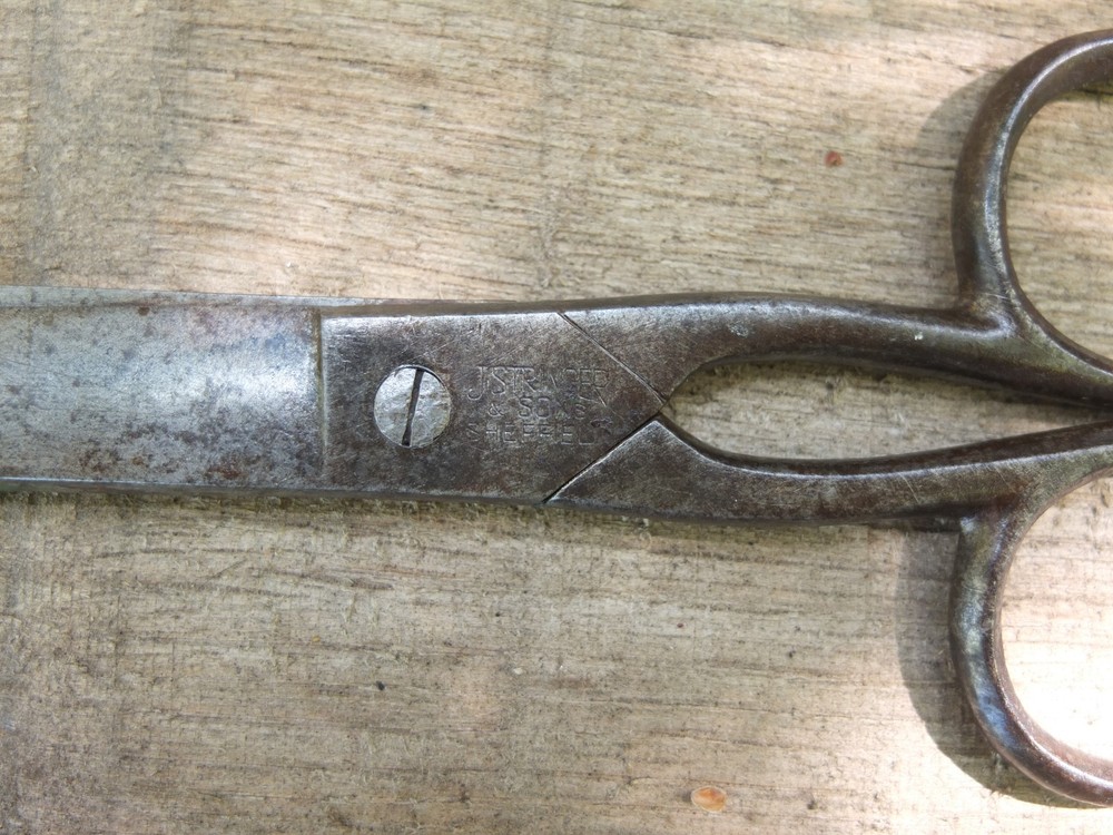 VINTAGE LONG 11" SCISSORS SHEFFIELD MADE, J Stringer and Sons