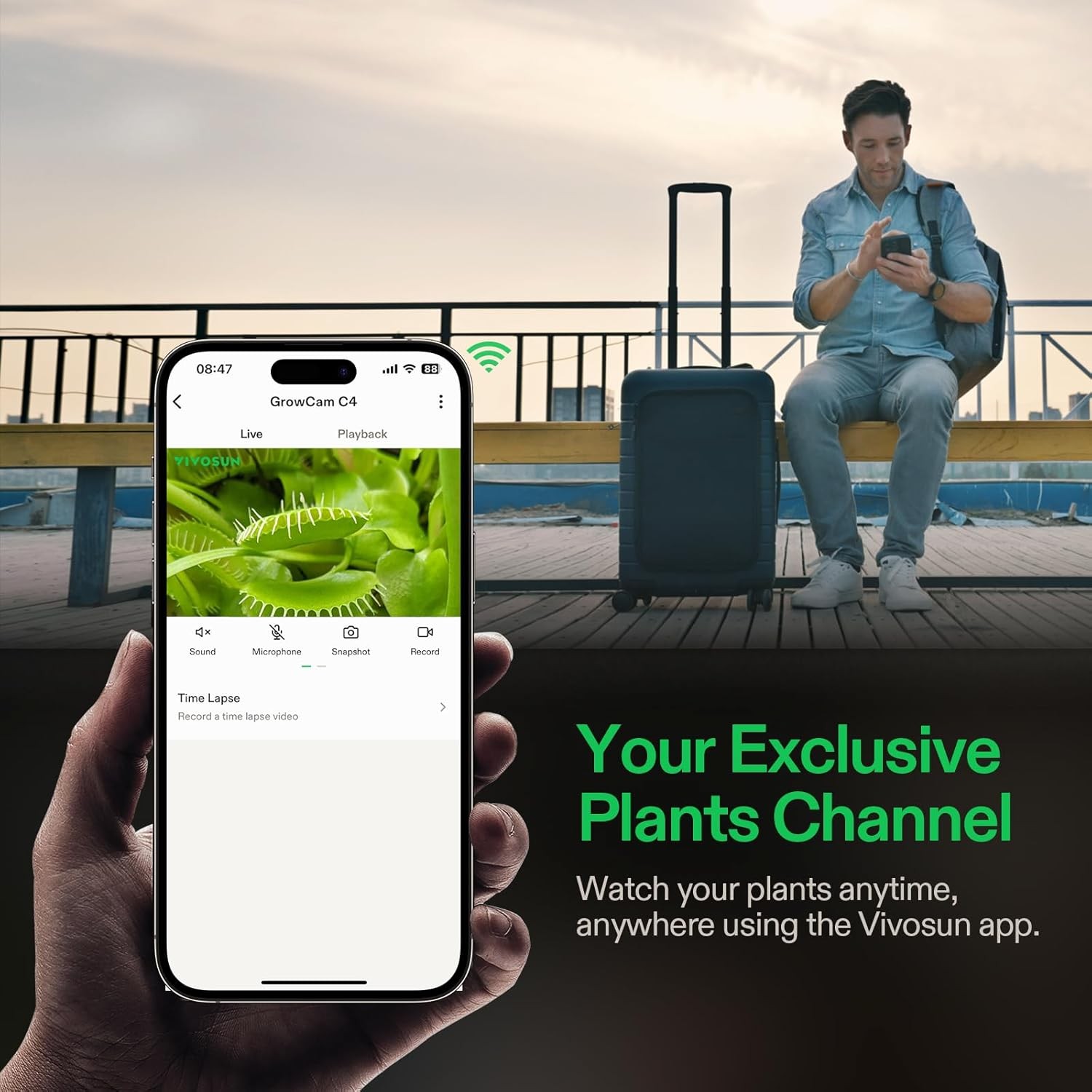 VIVOSUN GrowCam C4 2K QHD WiFi Smart Camera for Grow Tent & VGrow Smart Grow Box