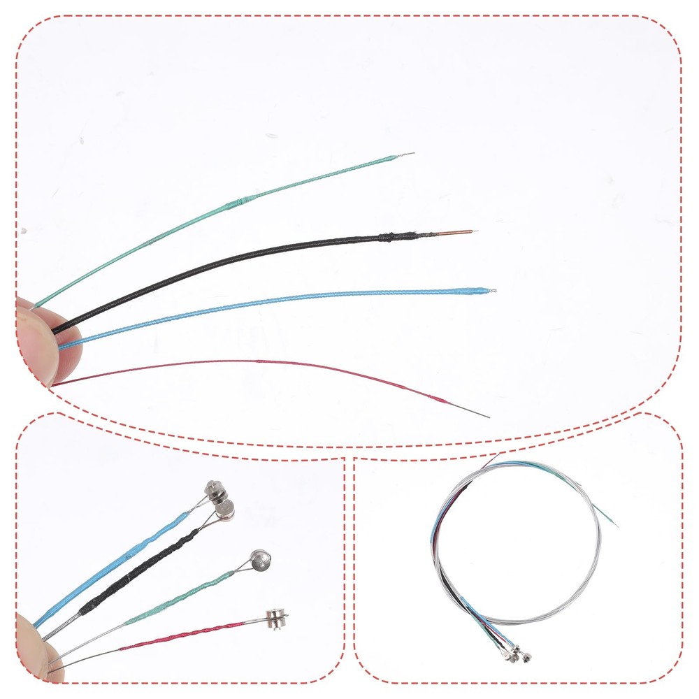 20 Pcs Violin Strings Full Set Black, Green, Red, Blue