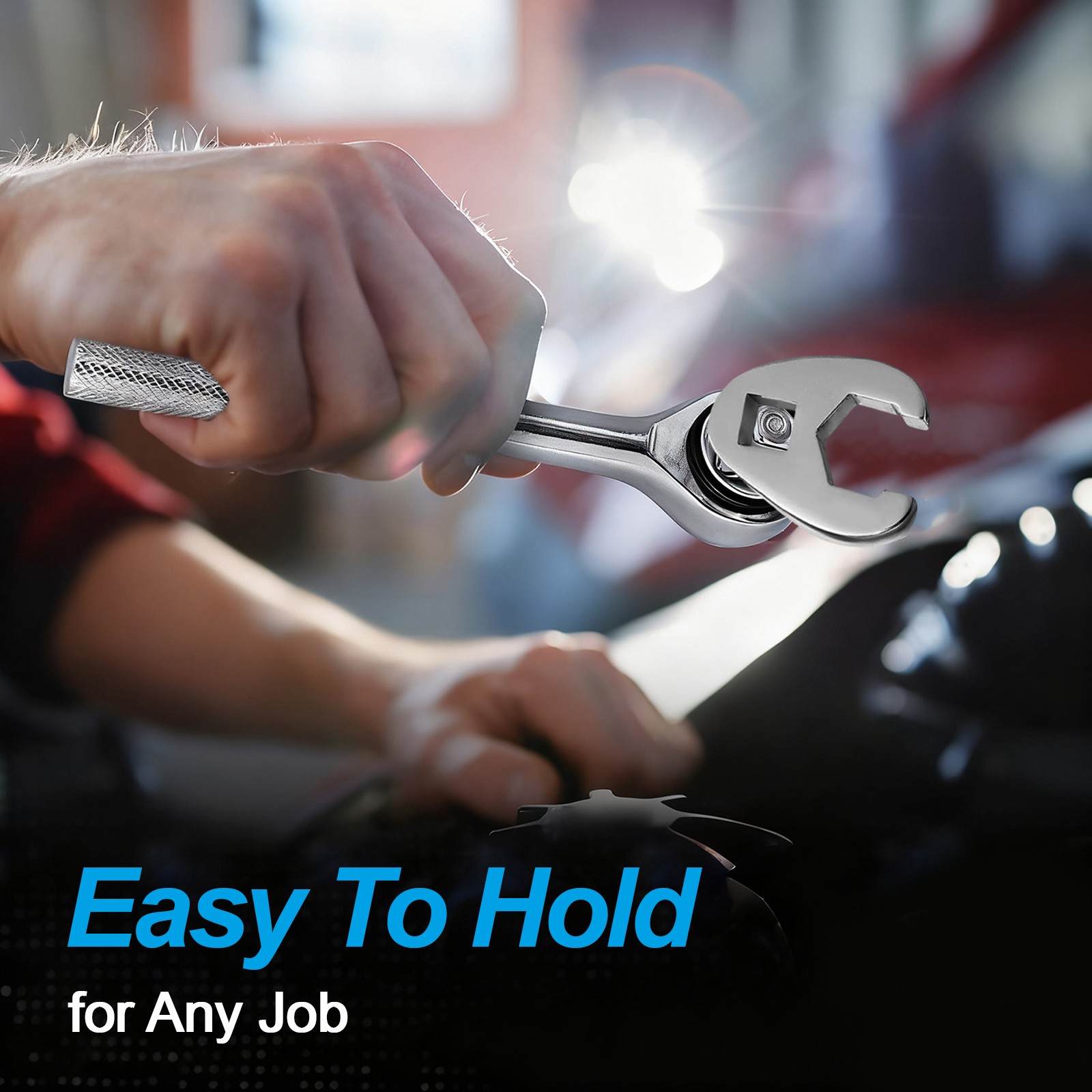 10-in-1 Interchangeable Crow's Foot Wrench Kit 3/8" Drive for Auto & Home Repair