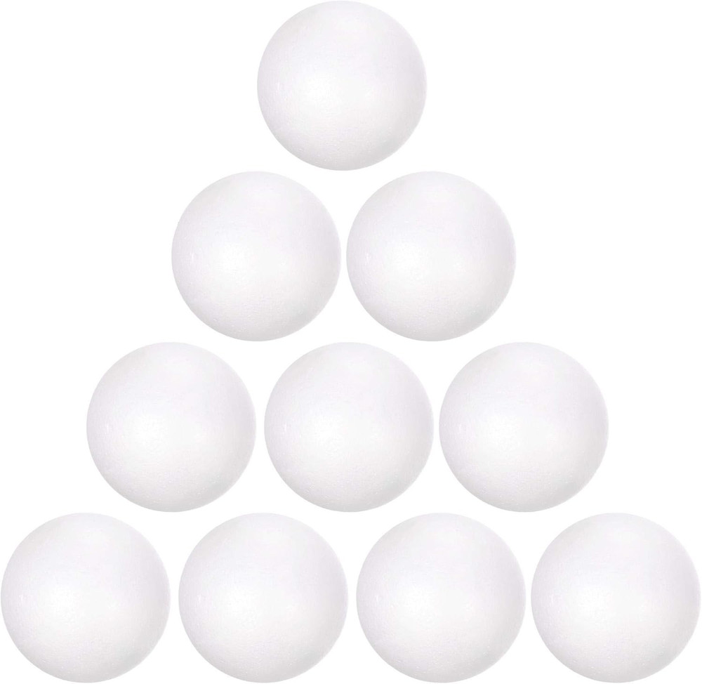 12Pcs 2" White Polystyrene Foam Balls Smooth round Solid Ball for Crafts, Art, D