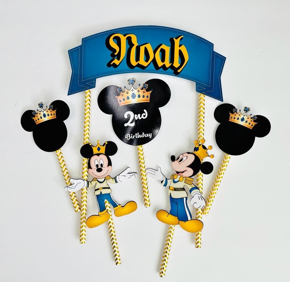 Personalized Mickey Mouse Cake Topper
