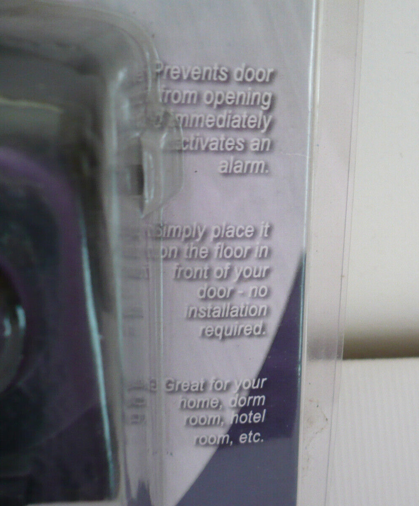 Street Wise Door Stop Alarm Sealed Pkg