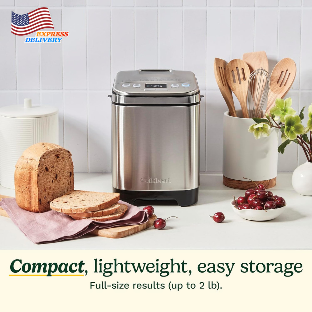 Bread Maker Machine Stainless Steel Automatic Bread Machine with 12 Menu Options