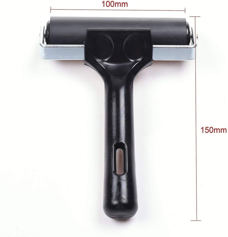 Versatile 4-Inch Rubber Brayer Roller for Printmaking & Gluing Applications