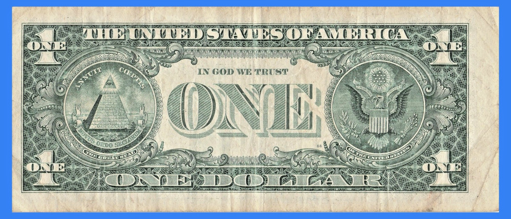 $1 Dollar Bill USD Miscut Error, Slight Misaligned Miscut 2017 Circulated