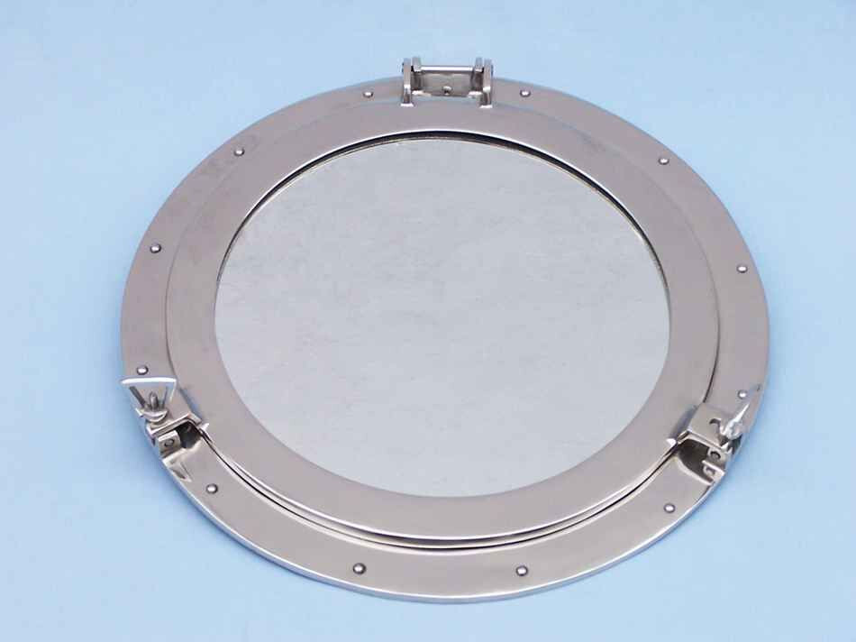 Chrome Decorative Ship Porthole Mirror 24"