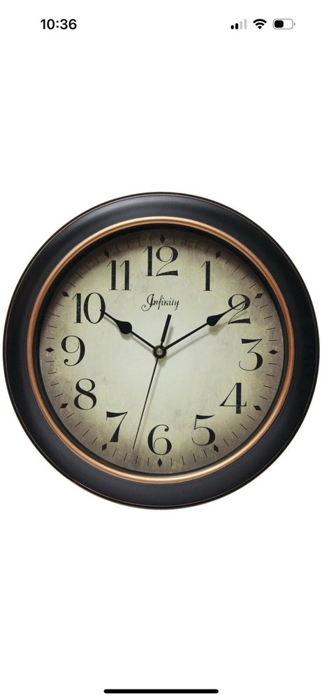 Infinity Instruments 14877BG-2732 Precedent Silent Sweep 12 inch Wall Clock