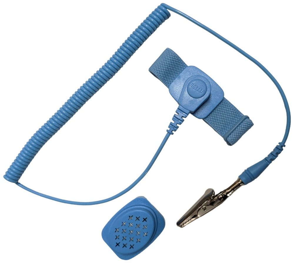 Adjustable Cordless Anti-Static Wrist Strap with Optional Cord