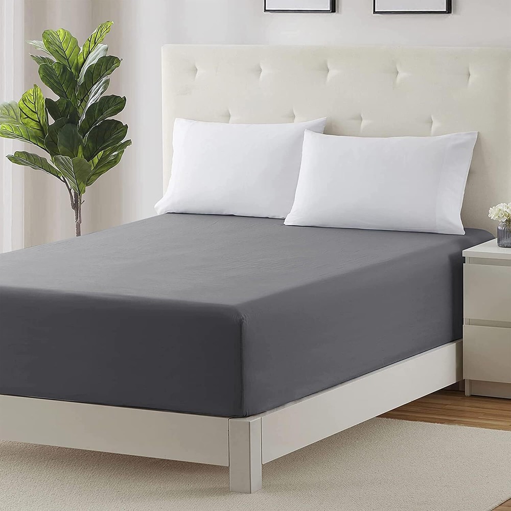 18"- 21" Extra Deep Pocket Fitted Sheet Elastic Corner Straps Soft Bed Sheet Set