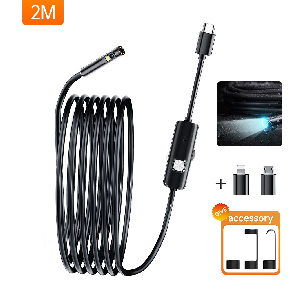 1920P Dual Lens Endoscope Camera Waterproof Borescope Direct Connect Android IOS