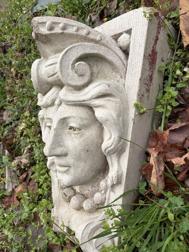 Architectural Salvage Terra Cotta Figural Keystone