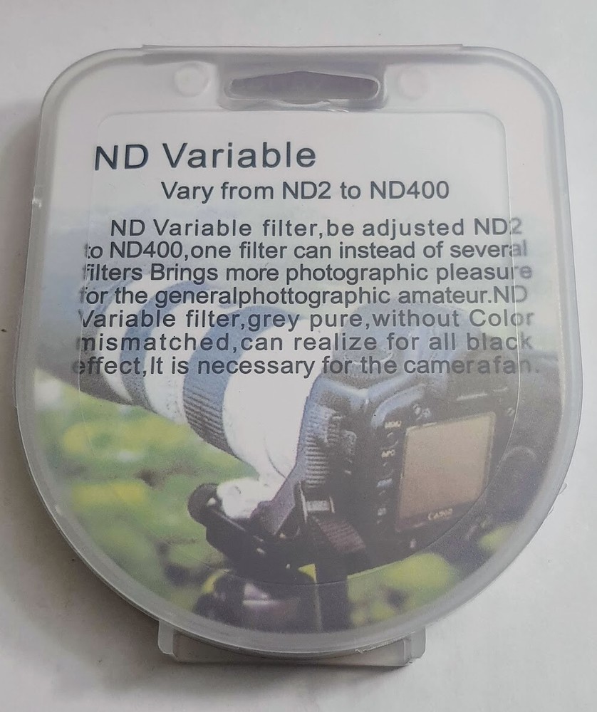 49mm Fader Variable ND Lens Filter Adjustable Neutral Density ND2-400 ND2-ND400