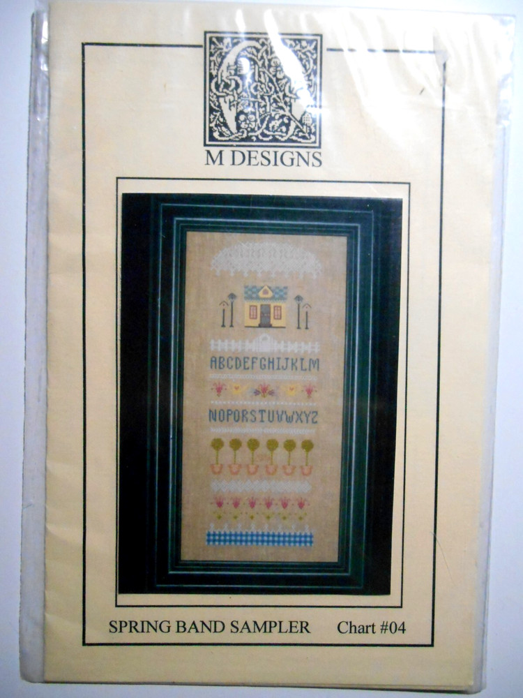 M Designs Counted Thread Pattern Chart SPRING BAND SAMPLER NR#04