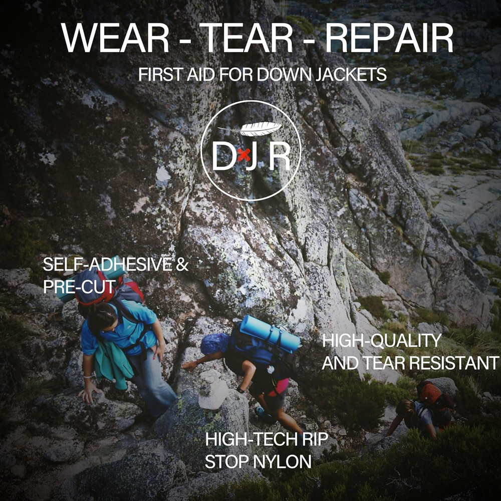 Self-Adhesive Waterproof Repair Patch Kit - 30-Second Fix for down Jackets, Tent