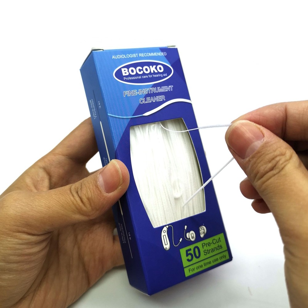 50 Count Hearing Aid Cleaner Ready-to-Use Stands Effective Thread-Fine Instru...