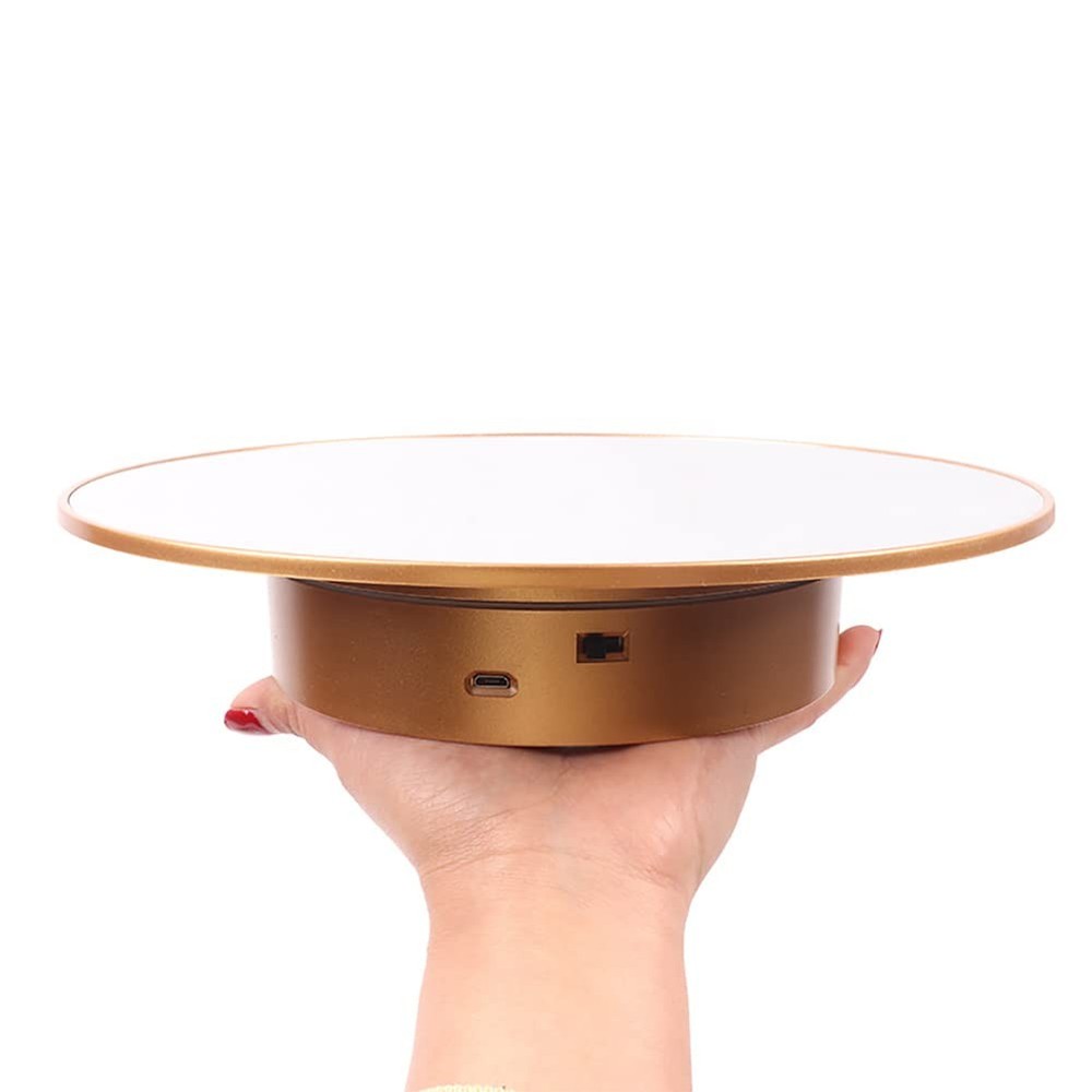 Motorized Rotating Display Stand - 25CM/8KG 360 Electronic Turntable for Mann...