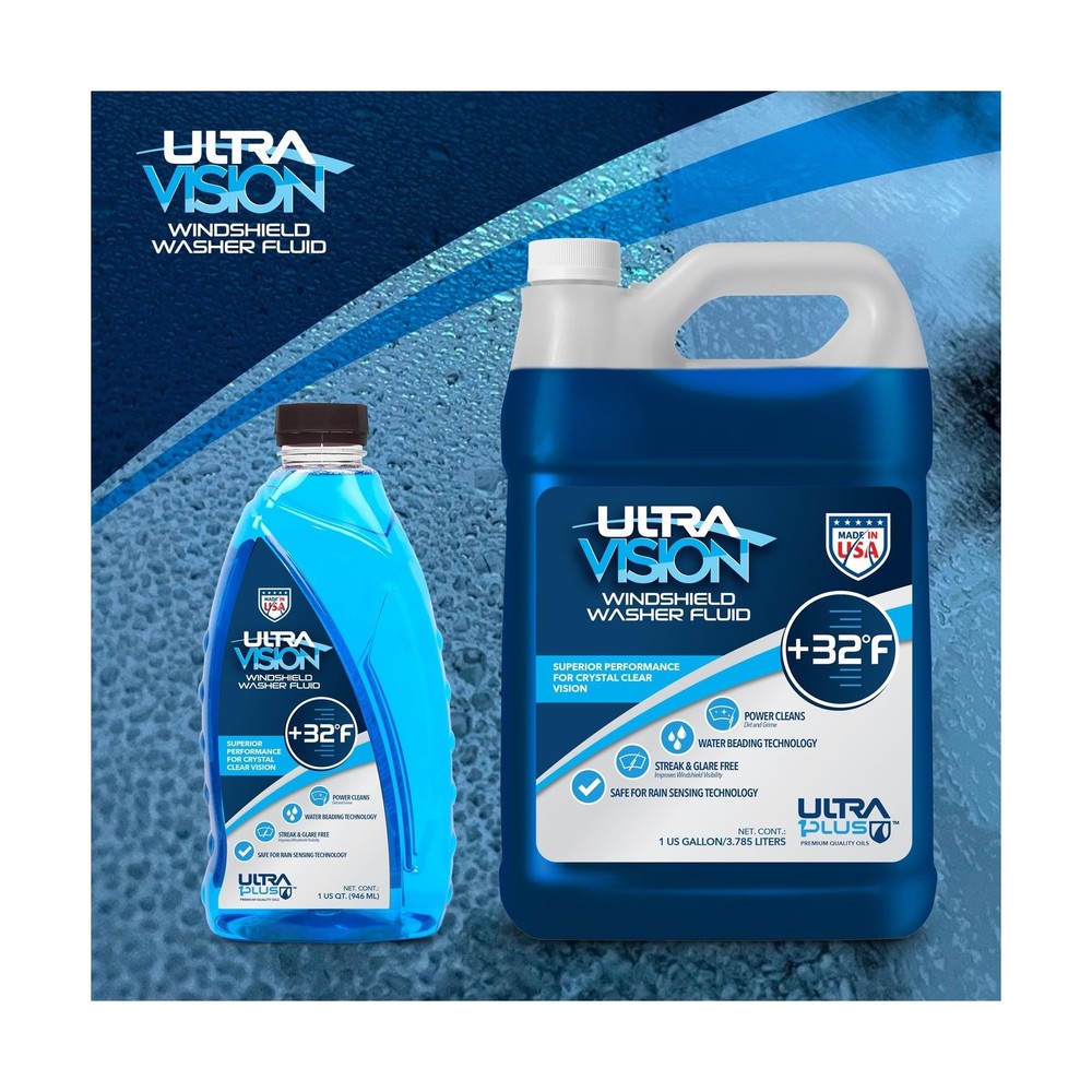 ULTRA 1PLUS Windshield Washer Fluid - Advanced Formula for Car Windshield Wip...