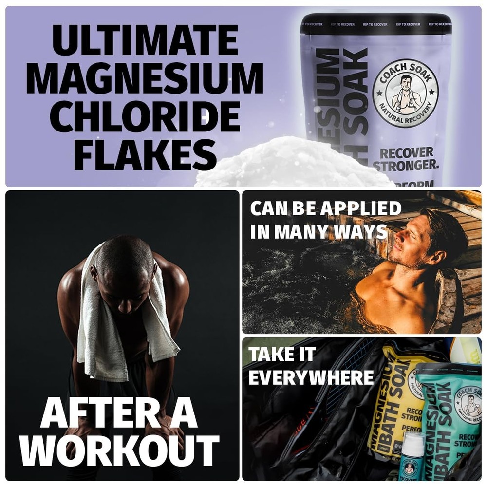 Coach Soak Calming Magnesium Flakes 3 lb Lavender