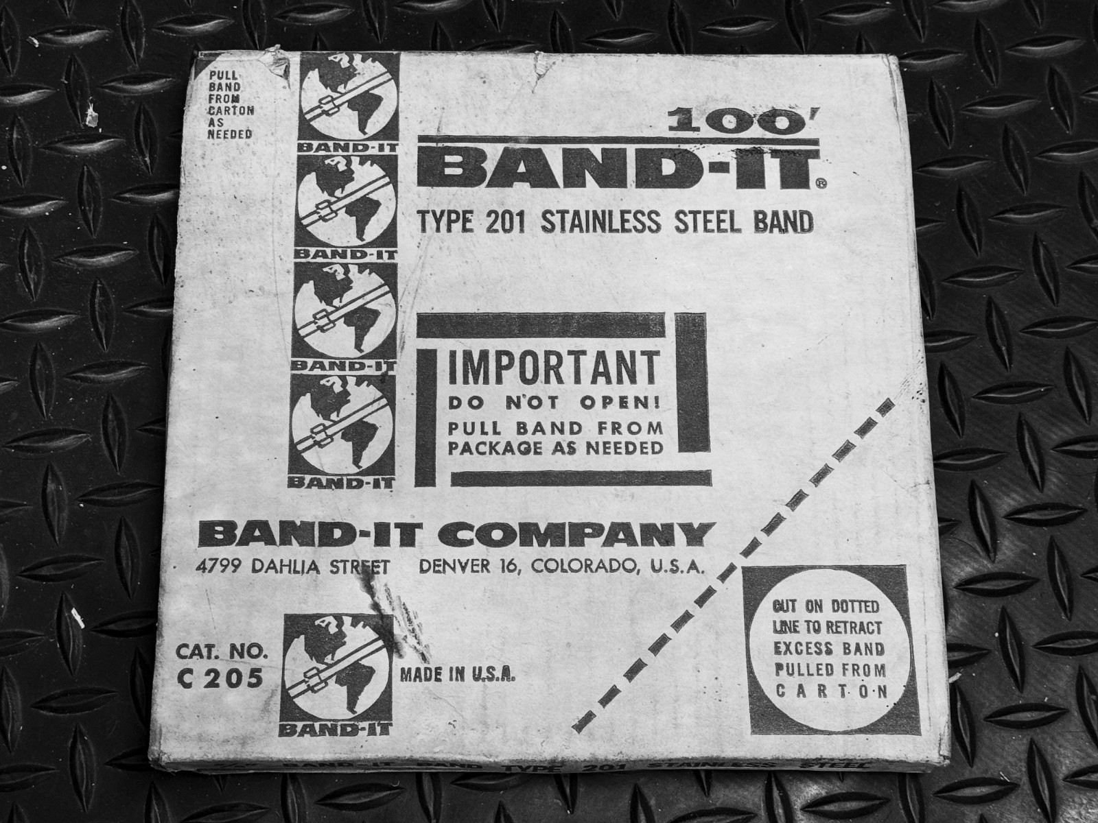 BAND-IT NOS ( 5/8 x 100 feet ) 201 SS Stainless Steel band it stock coil C205