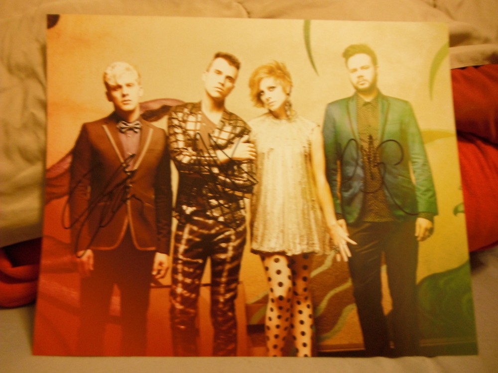 NEON TREES GROUP SIGNED POSED 11X14