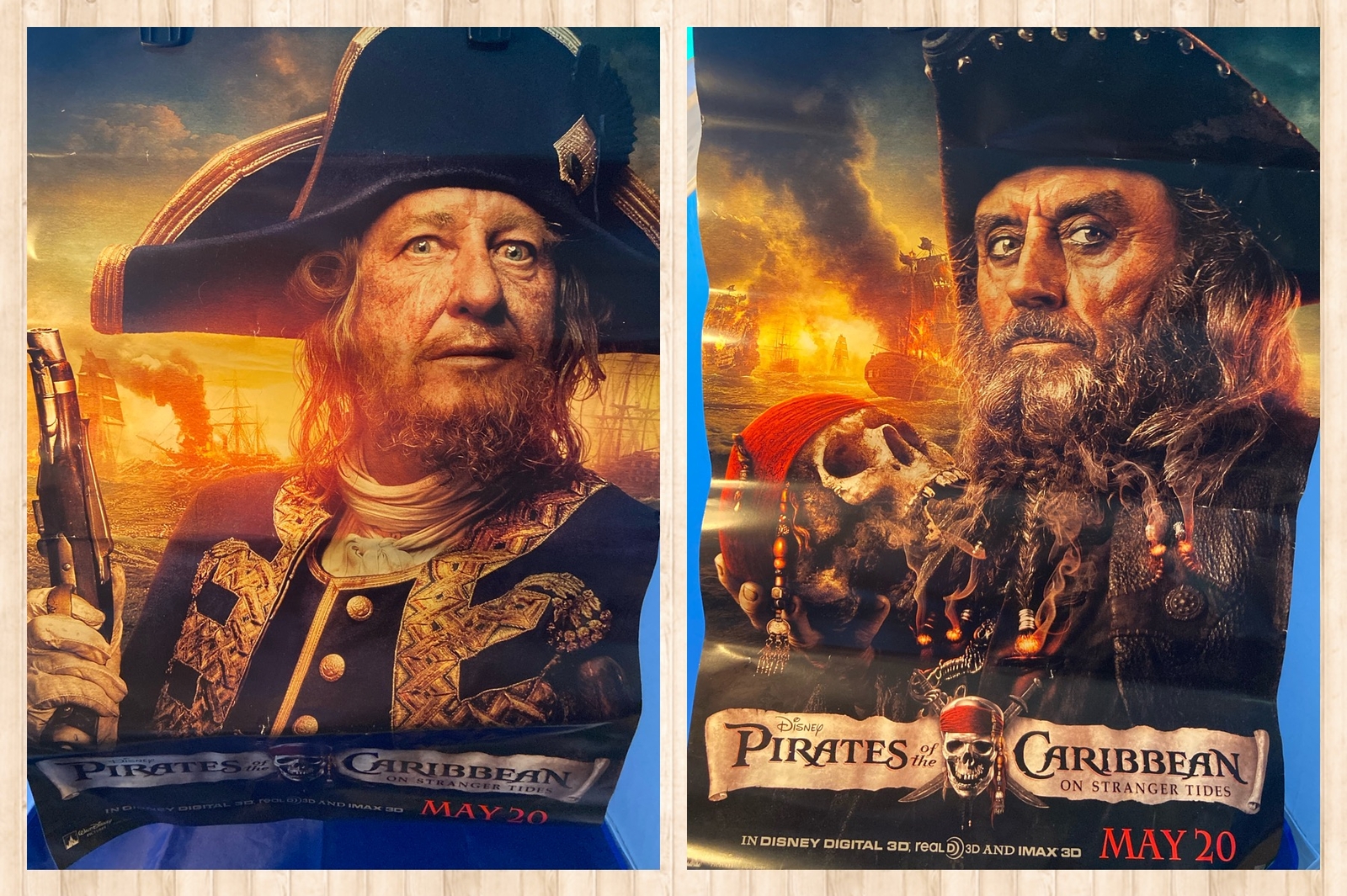 Pirates of the Caribbean On Stranger Tides Movie Poster Barbossa Blackbeard 2011
