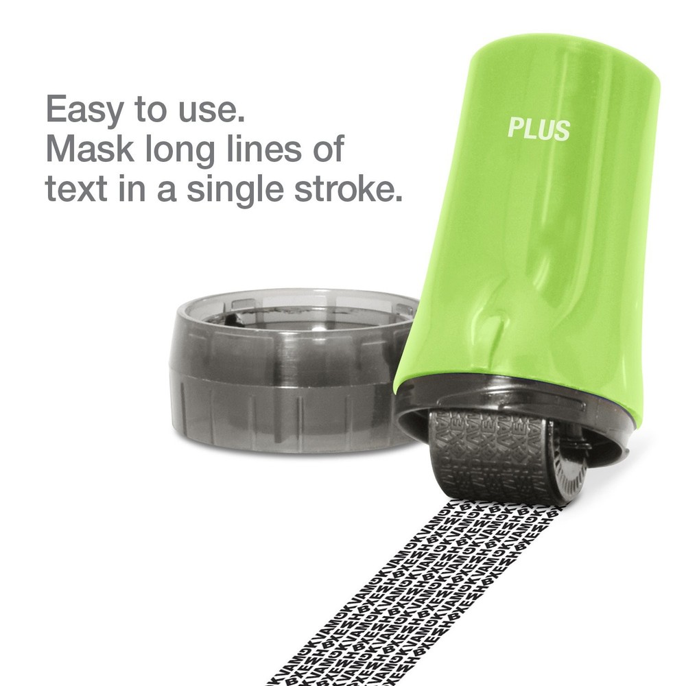 Identity Theft Prevention Wide Roller Security Stamp Kit, 2-Pack, Green