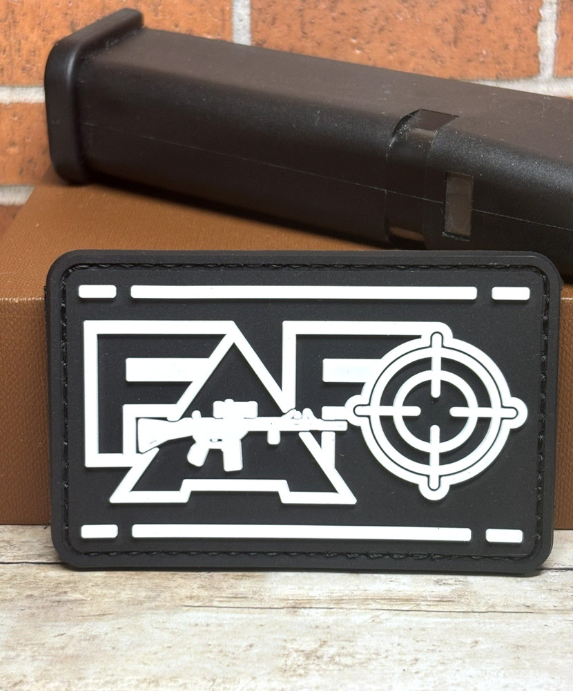 Tactical PVC Patch, Morale FAFO Patch, Hook Backed Military Assault Rifle Patch