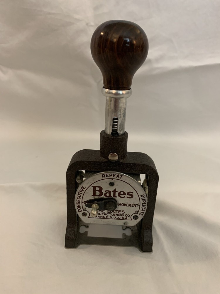 Vintage Bates Standard Movement Numbering Machine Consecutive Repeat Movement