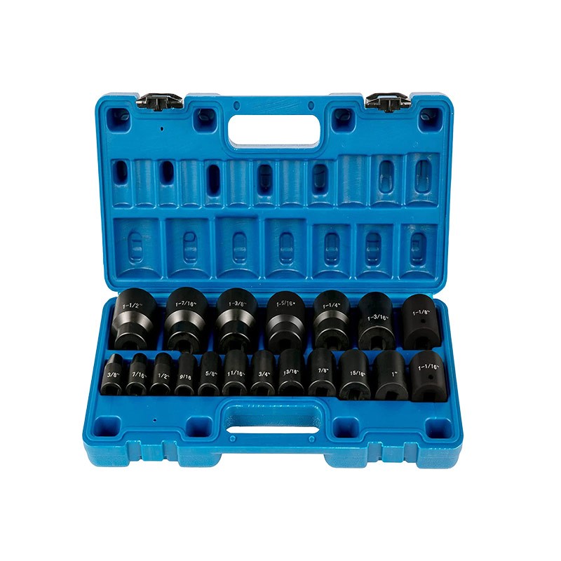 19 Pcs Easy Out Stripped Bolt Extractor Impact Socket Set Damaged Bolt Remover