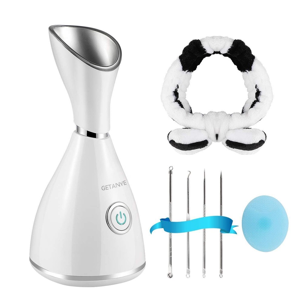 Nano Ionic Face Steamer - 10X Deep Penetration, Spa Humidifier with Accessories
