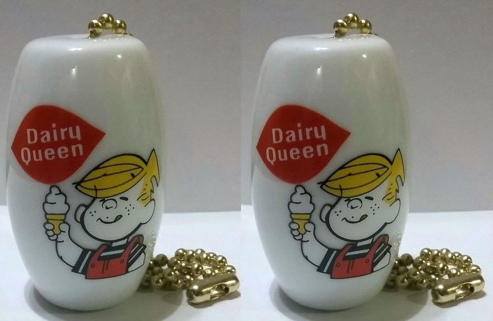 Set of 2 Dairy Queen Ceiling Light / Fan Pulls