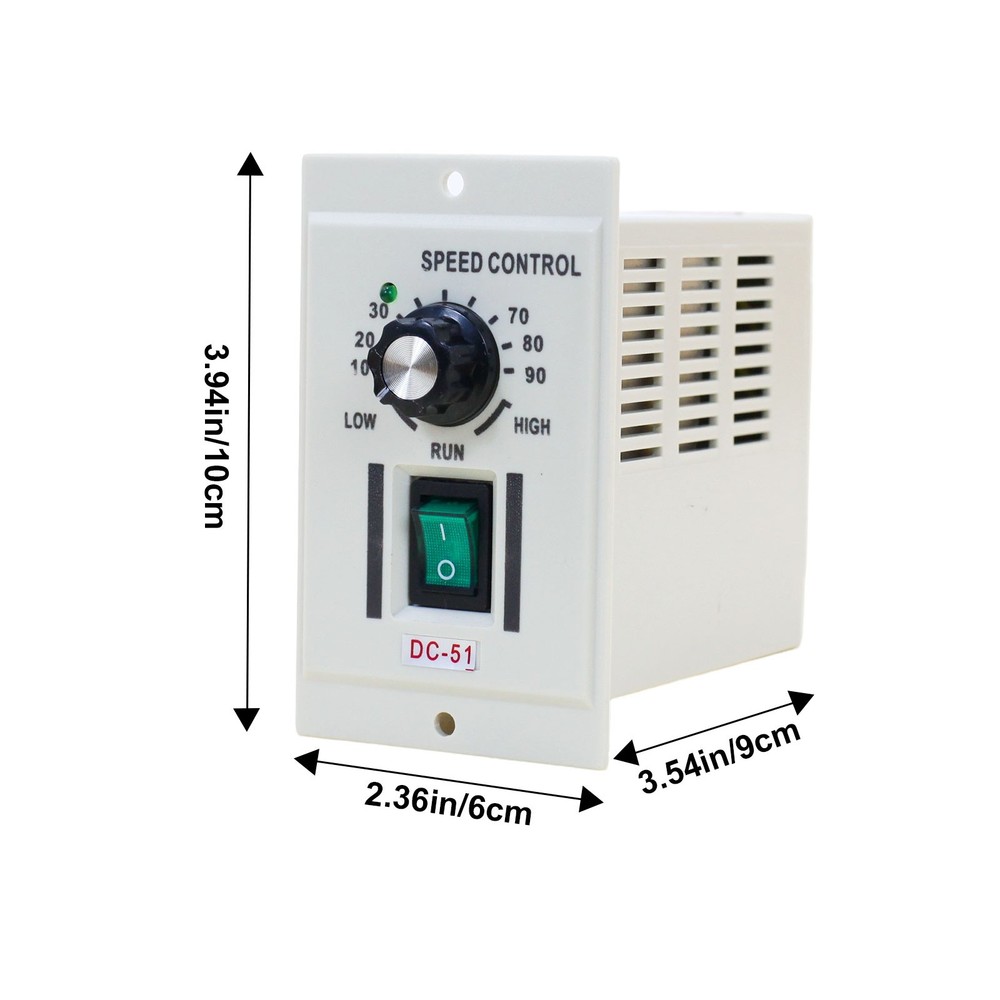 AC 110V Knob Motor Speed Controller DC 0-90V Variable Adjustable Speed New p7