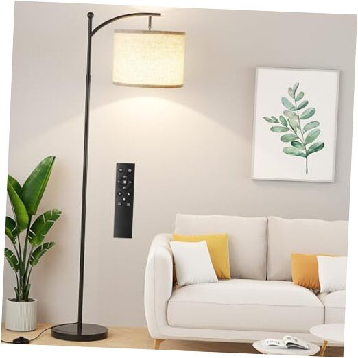 60" Floor Lamp with Remote Control and Stepless Dimmable Bulb, Colors