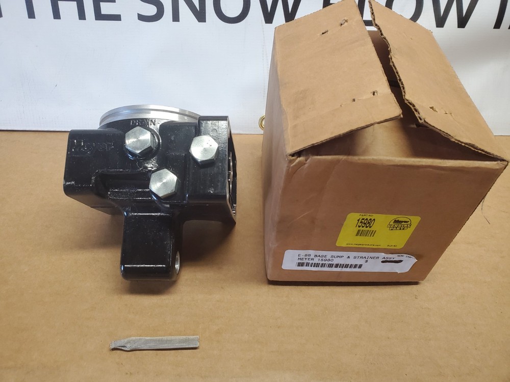 Genuine OEM Meyer 15980 Snow Plow Pump Base & Strainer Assembly E58H E68 E78 E88