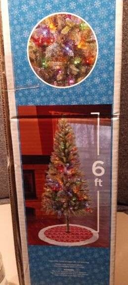6' Pre-Lit Virginia Pine Christmas Tree
