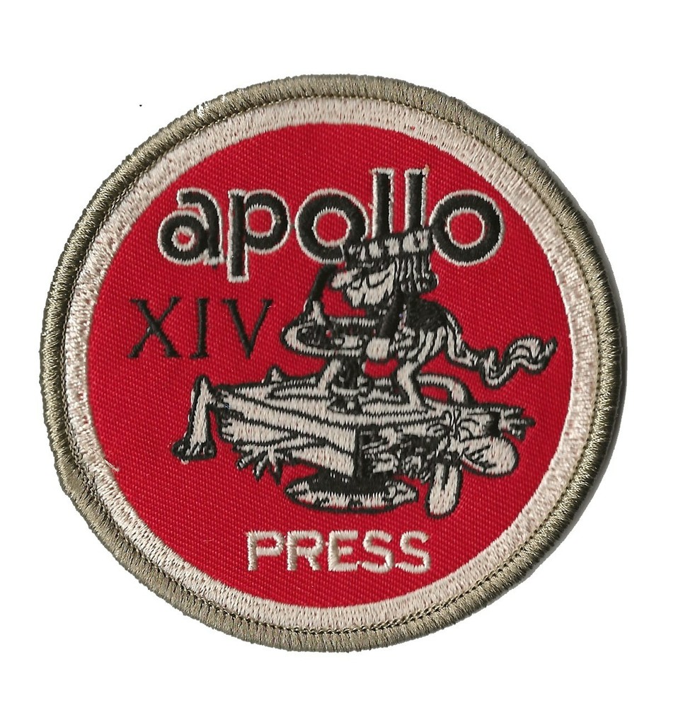 Apollo 14 Press patch space program TV news correspondent recovery force