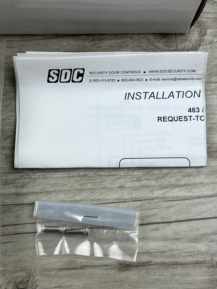 SDC 463NU Hard Wire Push Exit Switch Narrow New Open Box Security Door Controls