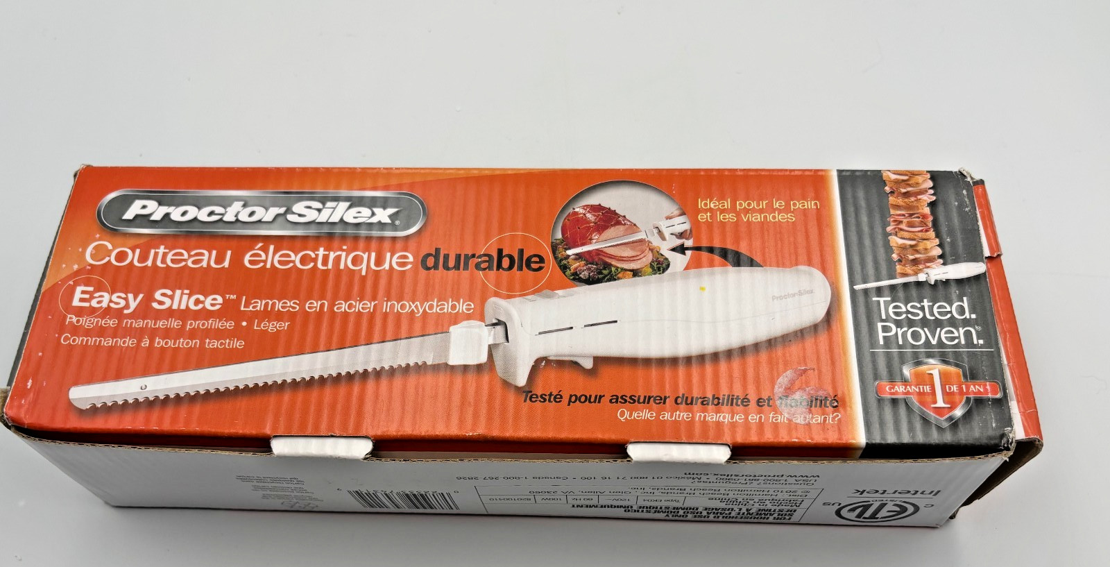 NEW Proctor Silex Easy Slice Electric Knife 74311Y - Meat Carving & Bread Slicer