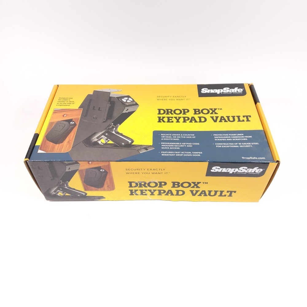 SnapSafe 75431 Drop Box Programmable Keypad Vault Safe For Handguns New