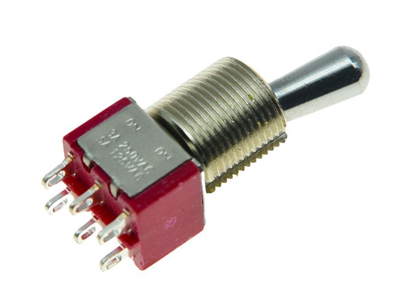 Guitar DPDT 2 Way ON ON Toggle Switch Sealed Fat Bat Toggle Amplifier Switch