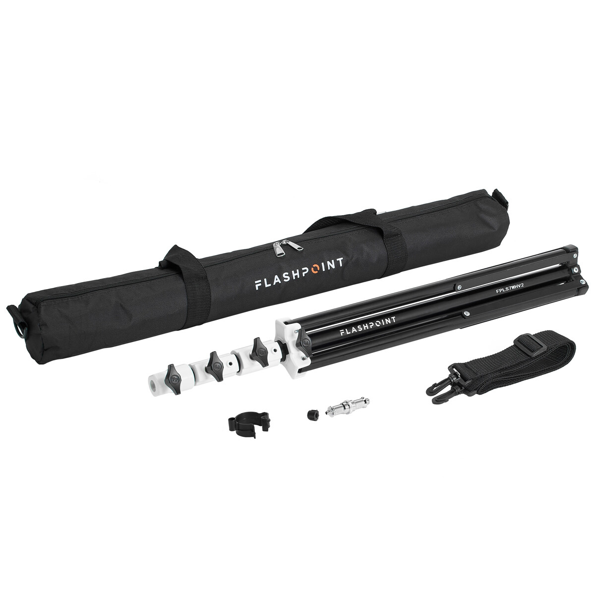 Flashpoint Pro Air-Cushioned Heavy-Duty Light Stand (White, 7.2') #FP-S-7-WH-V2